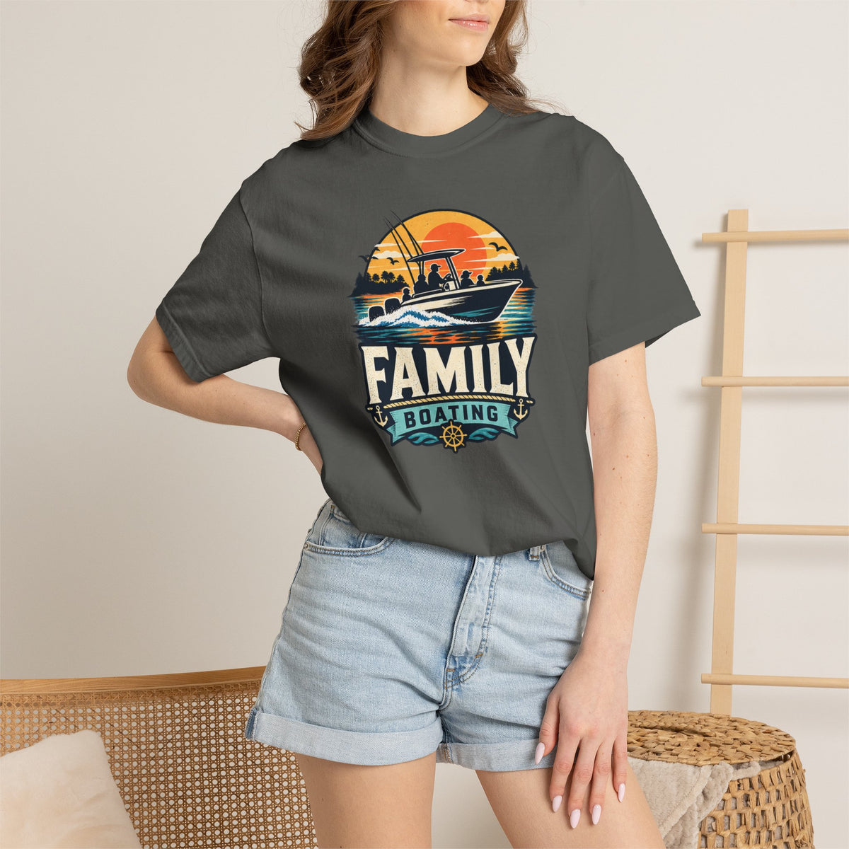 Family Boating Badge T-shirt