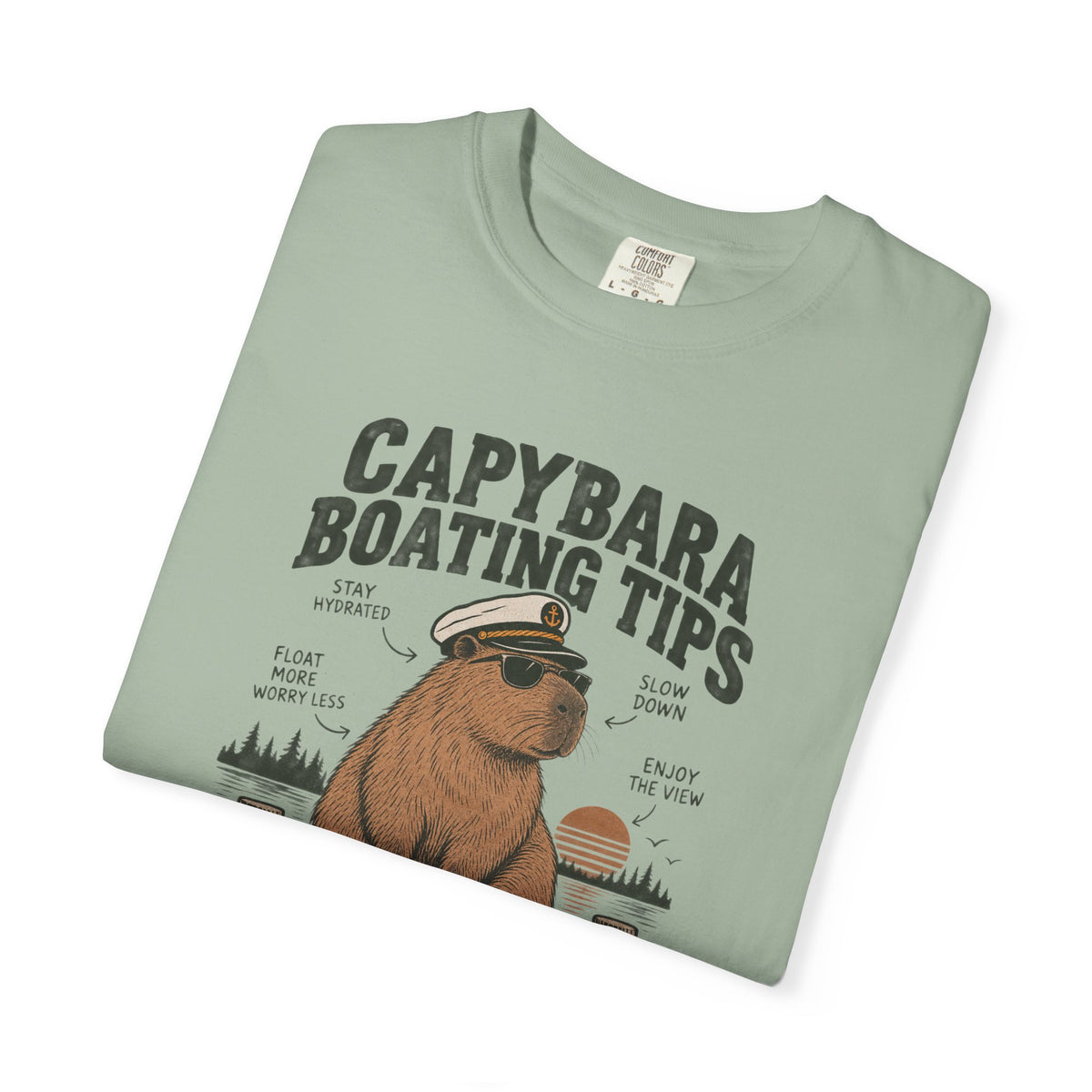 Capybara Boating Tips T-shirt