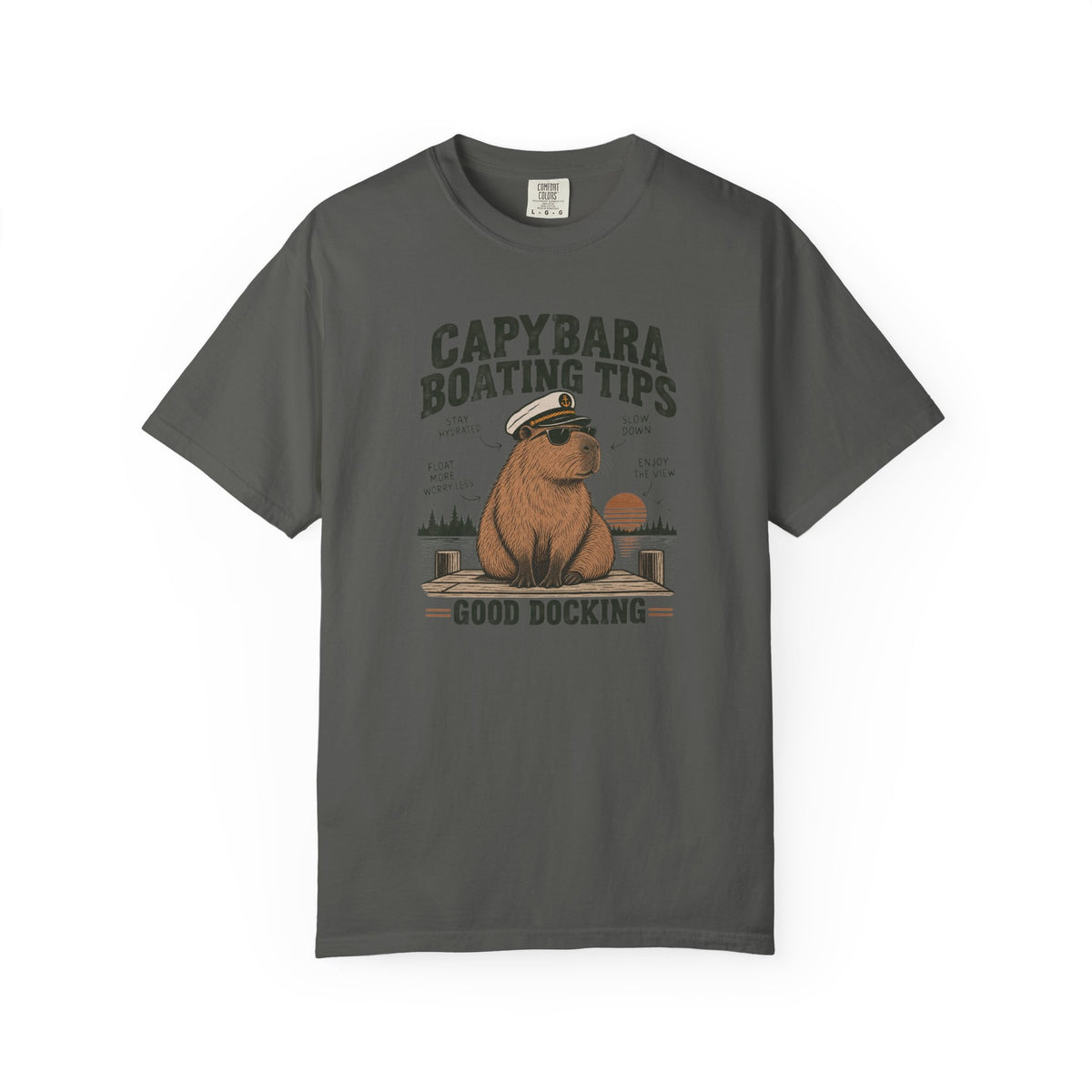 Capybara Boating Tips T-shirt