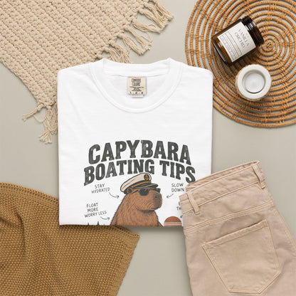 Capybara Boating Tips T-shirt