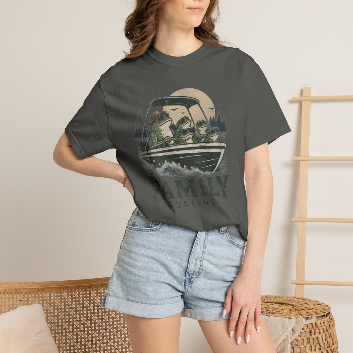 Frog Family Boating T-shirt