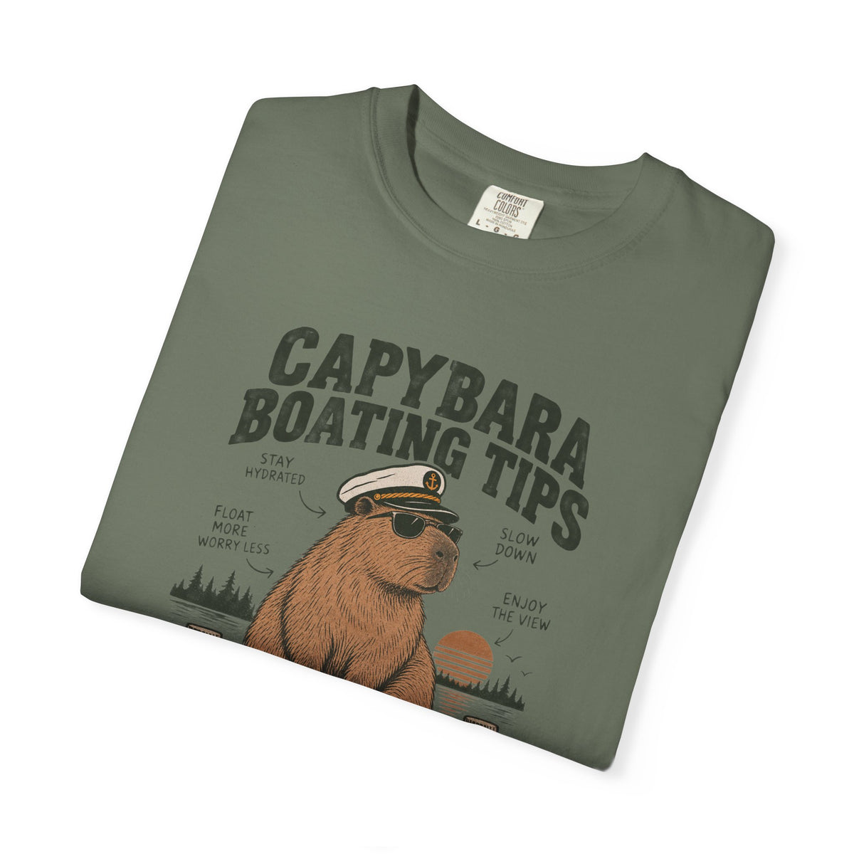 Capybara Boating Tips T-shirt