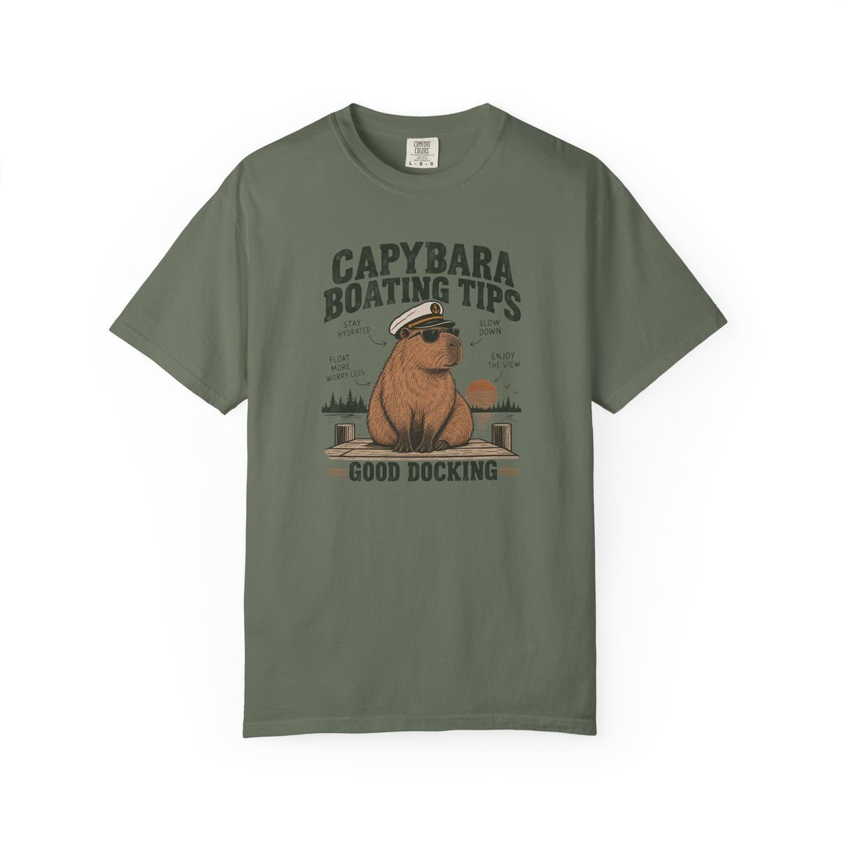 Capybara Boating Tips T-shirt