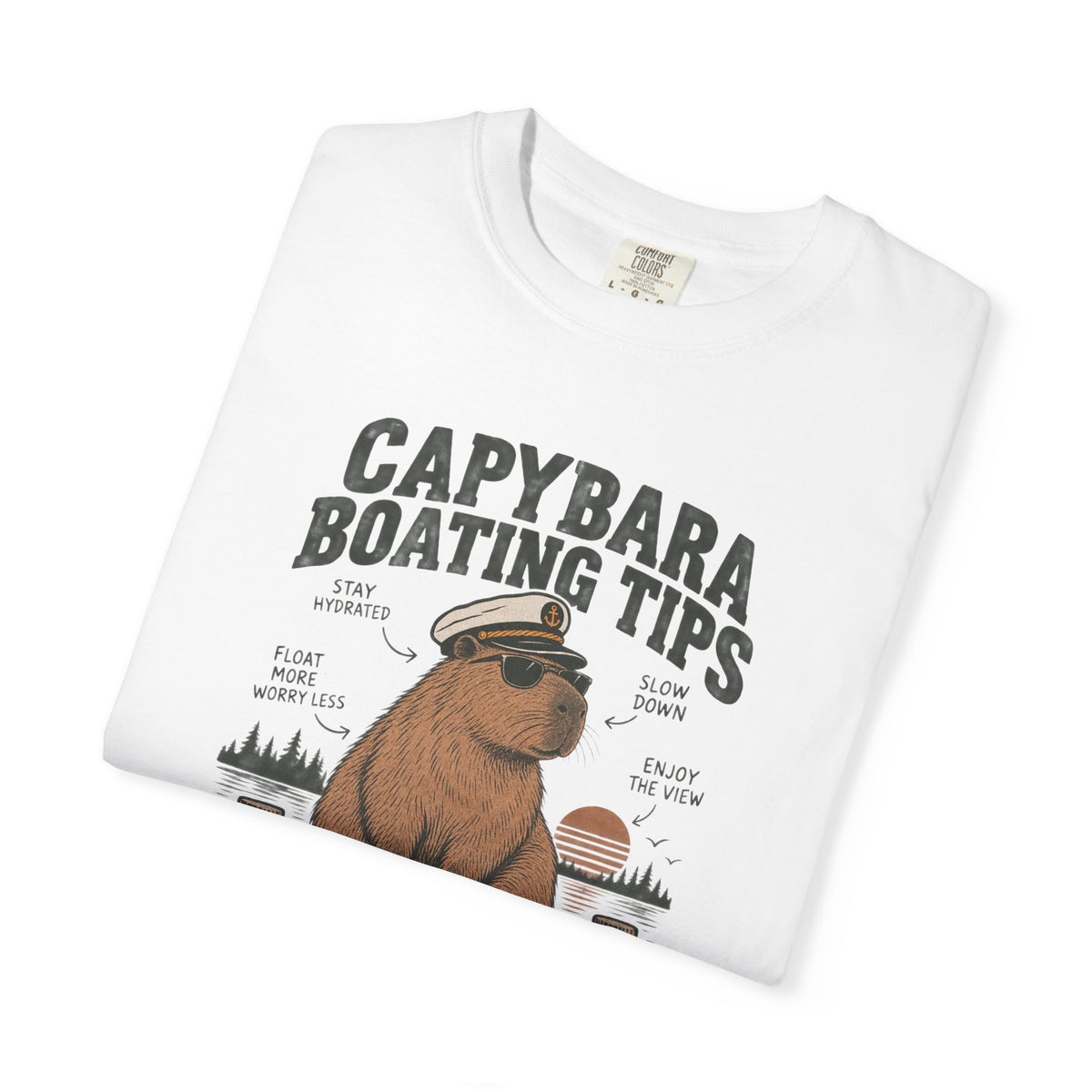 Capybara Boating Tips T-shirt