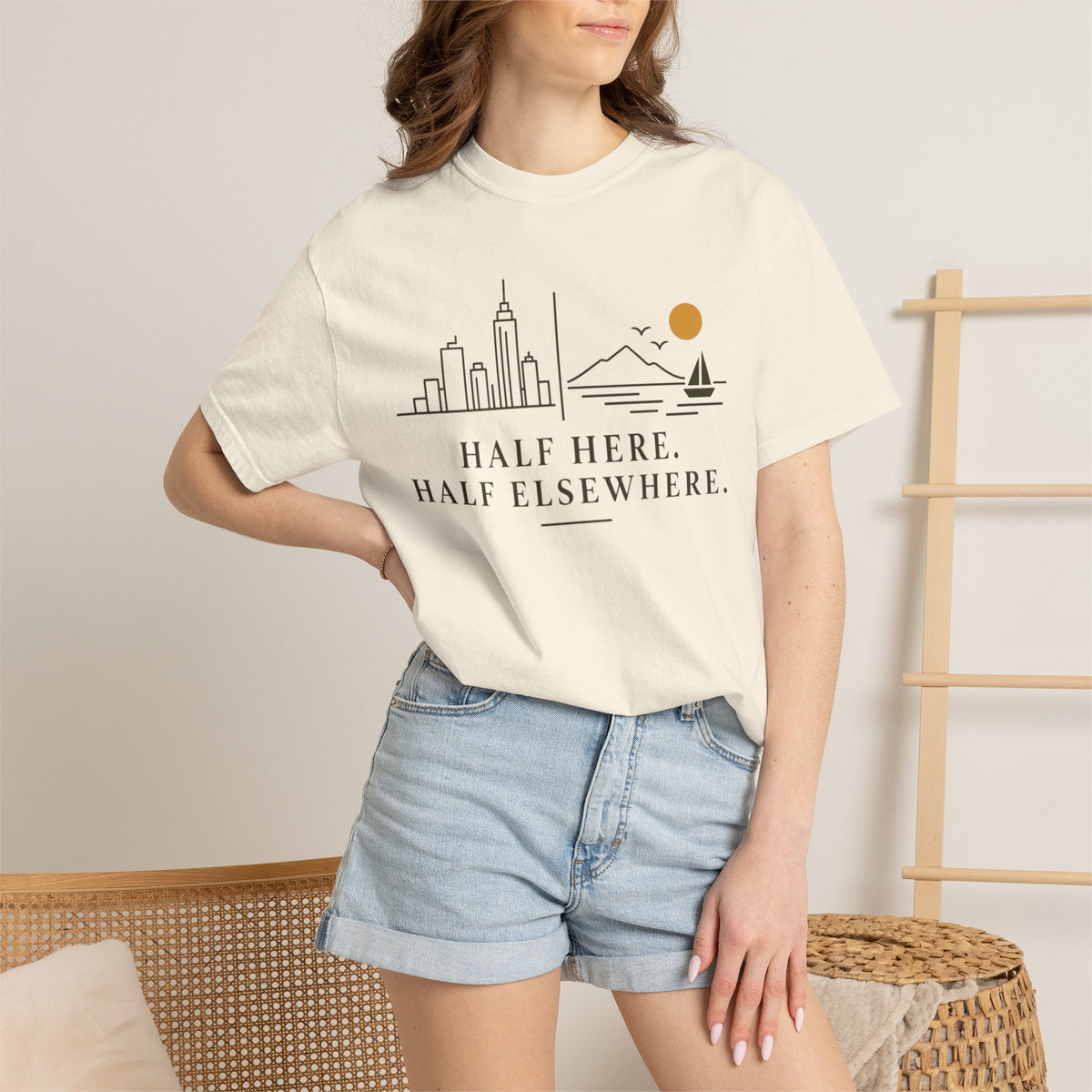 Half Here Half Elsewhere T-shirt