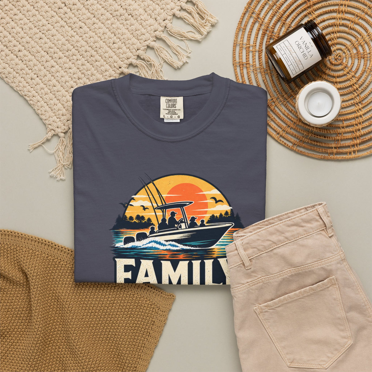 Family Boating Badge T-shirt