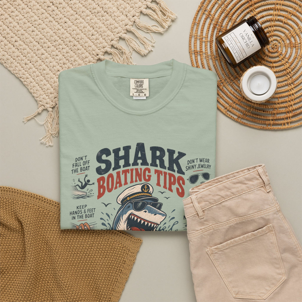 Shark Boating Tips T-shirt