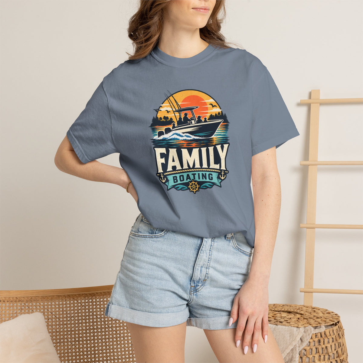 Family Boating Badge T-shirt