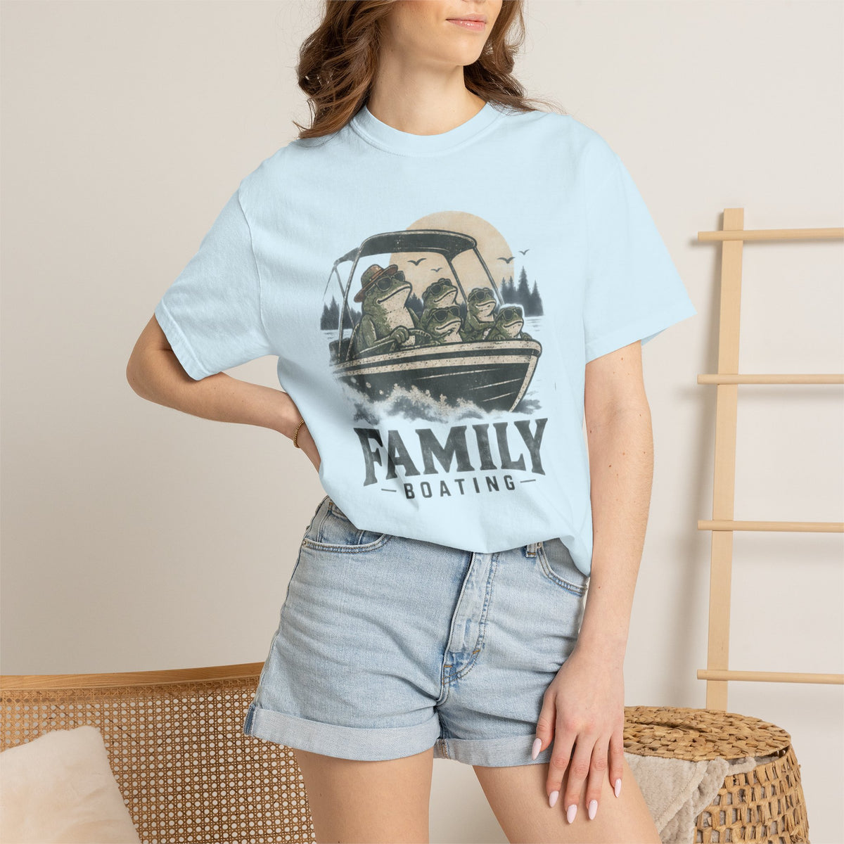 Frog Family Boating T-shirt