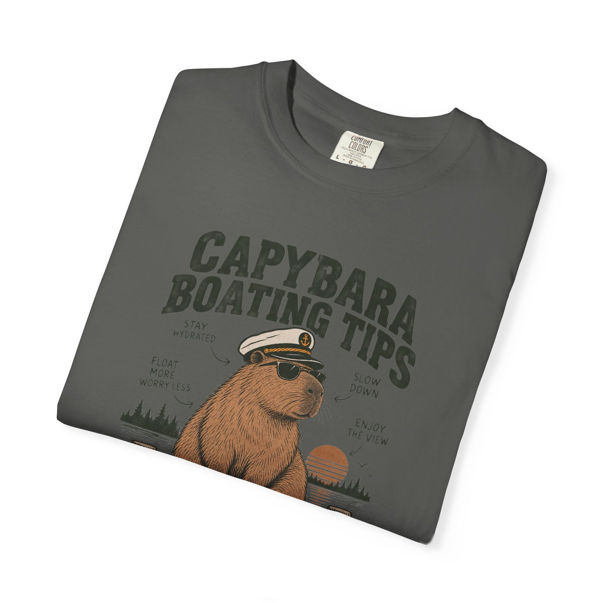 Capybara Boating Tips T-shirt