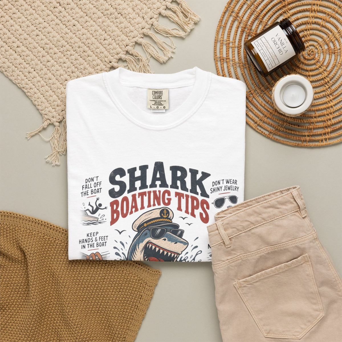 Shark Boating Tips T-shirt