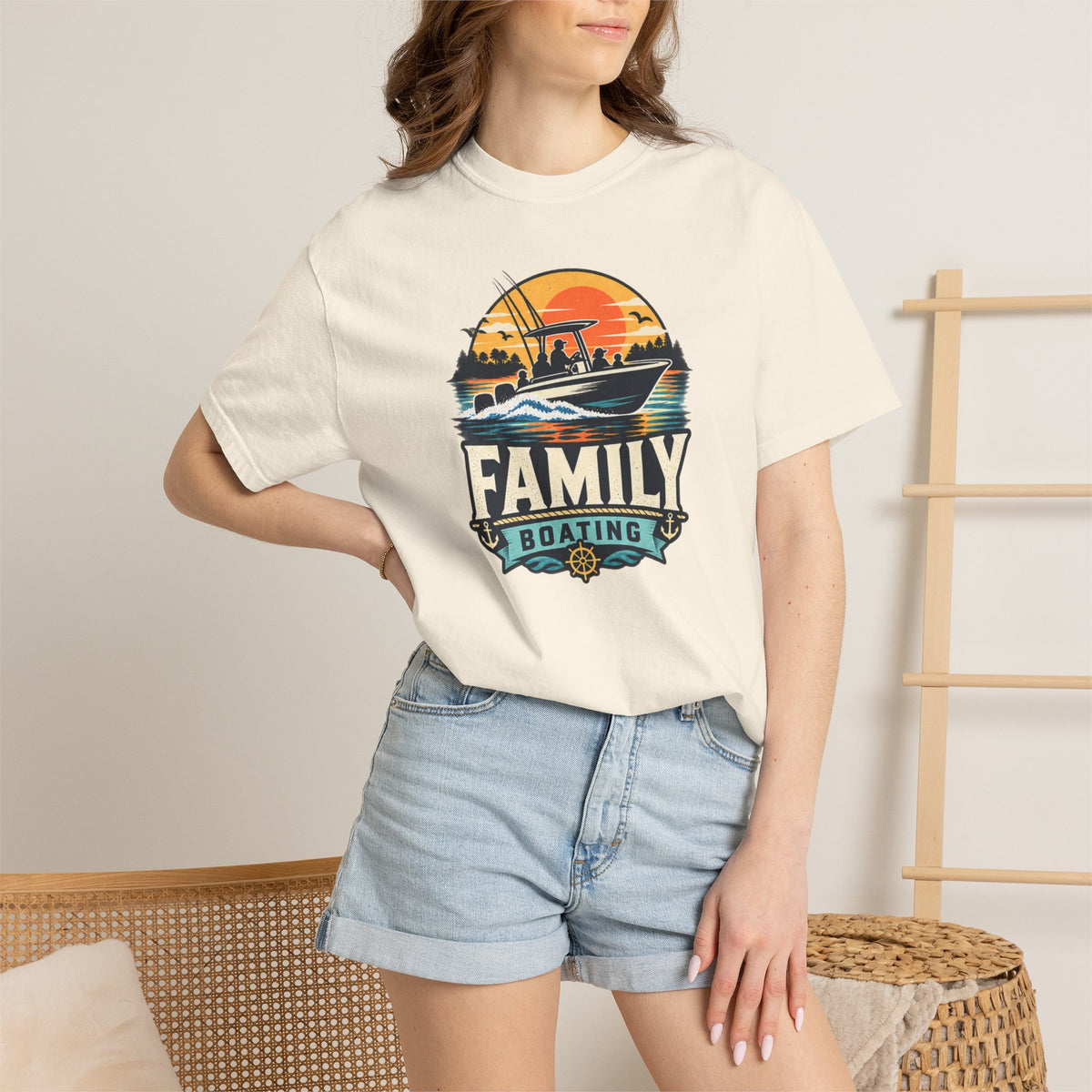 Family Boating Badge T-shirt
