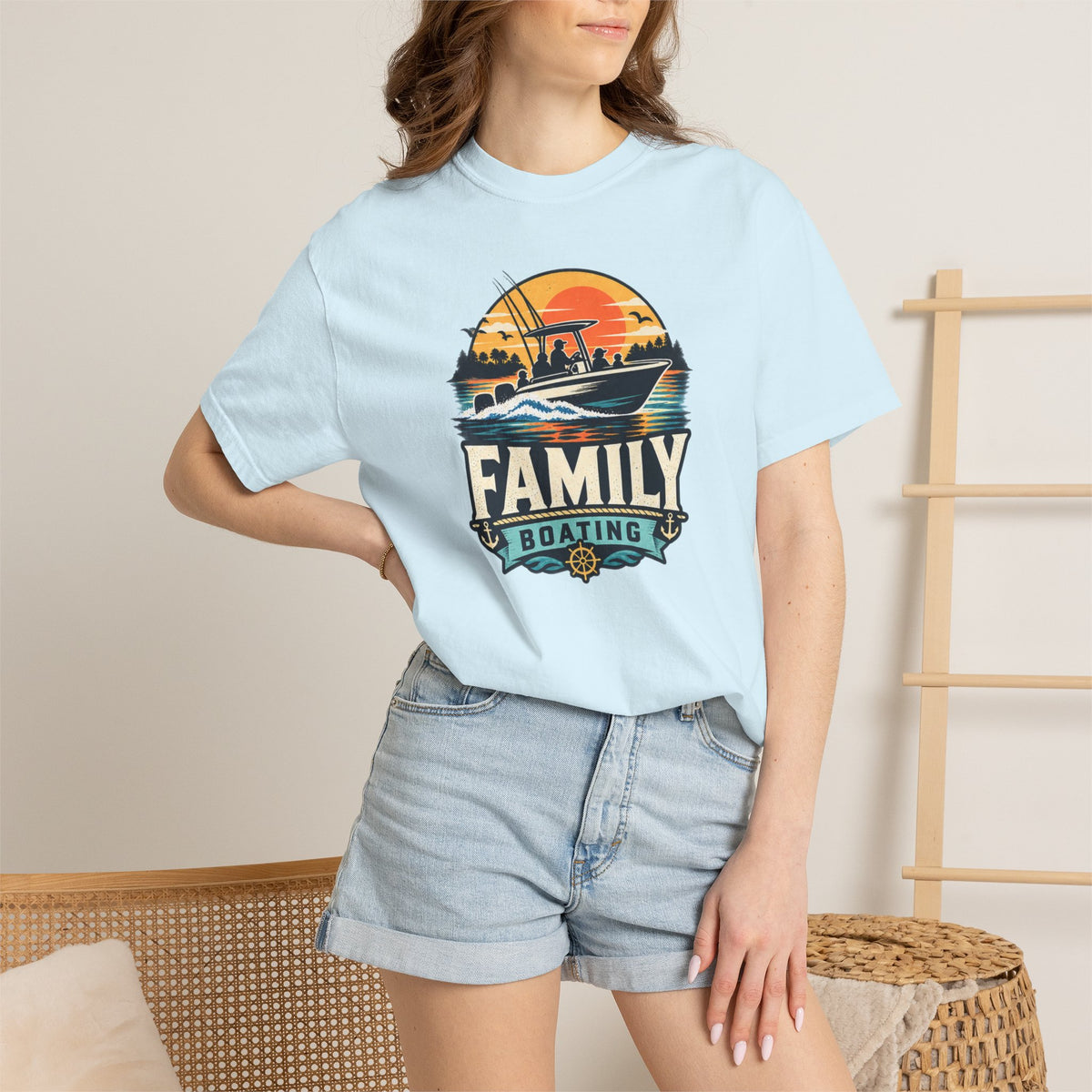 Family Boating Badge T-shirt