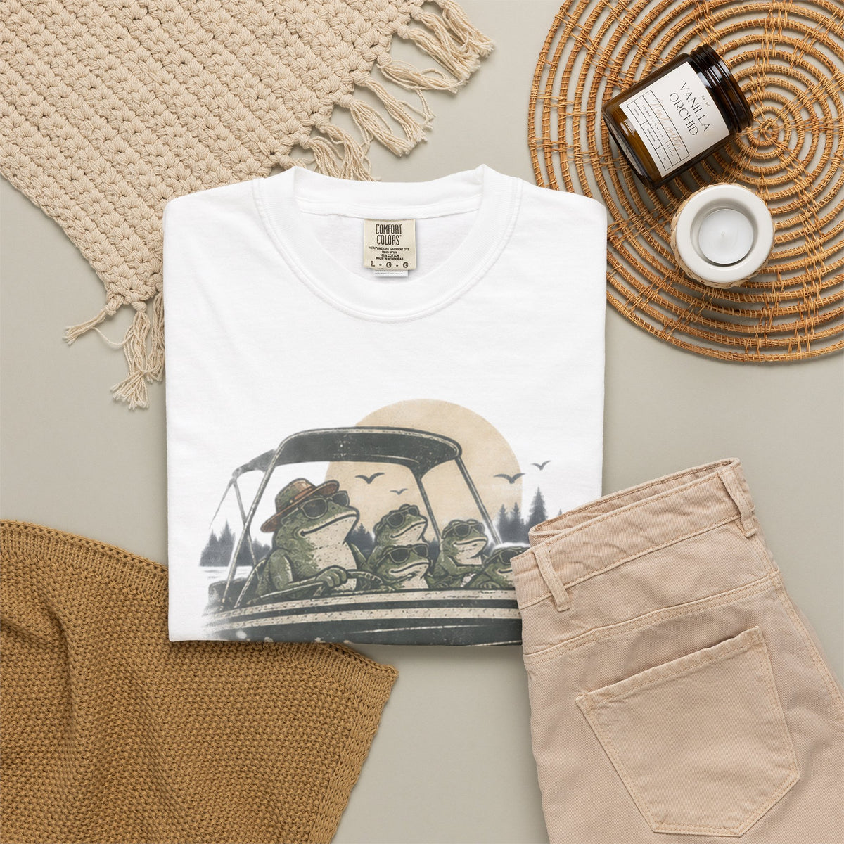 Frog Family Boating T-shirt