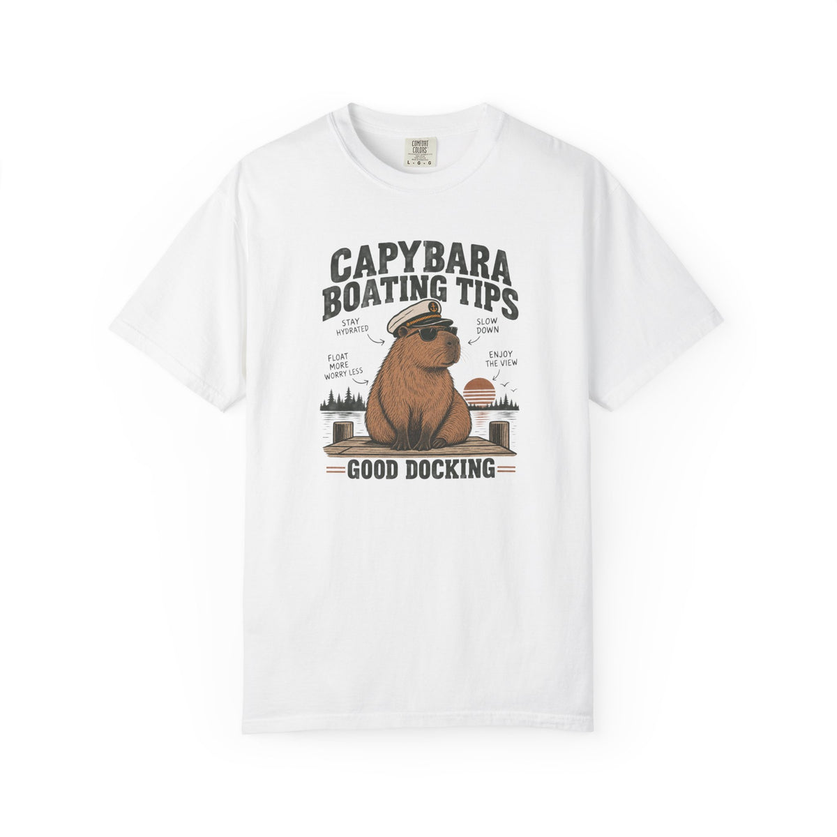 Capybara Boating Tips T-shirt