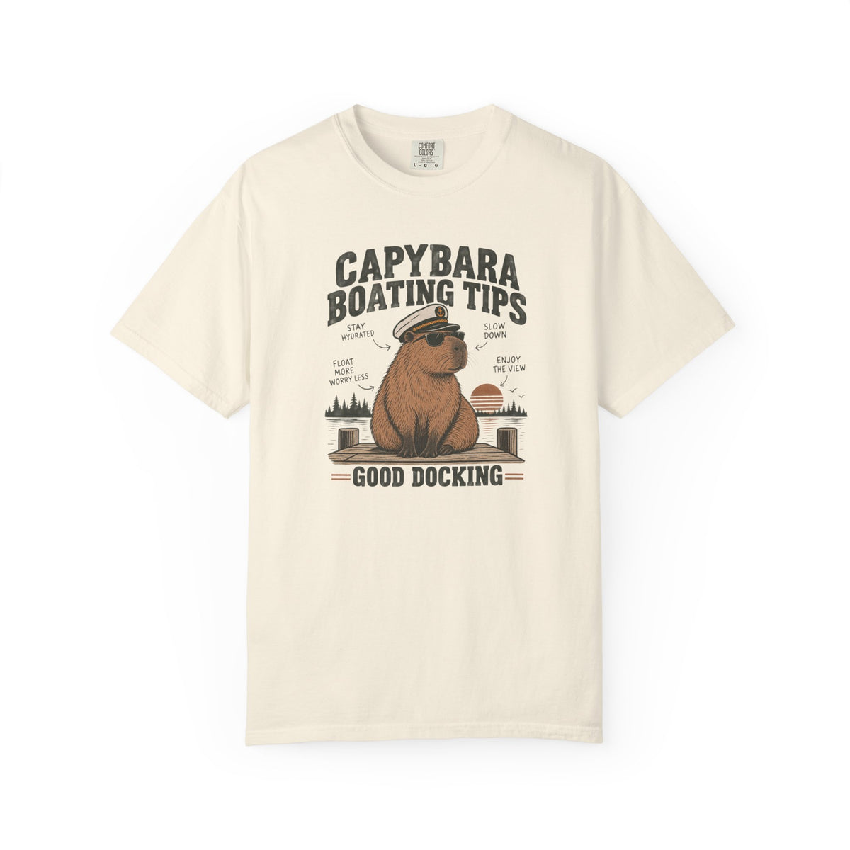 Capybara Boating Tips T-shirt