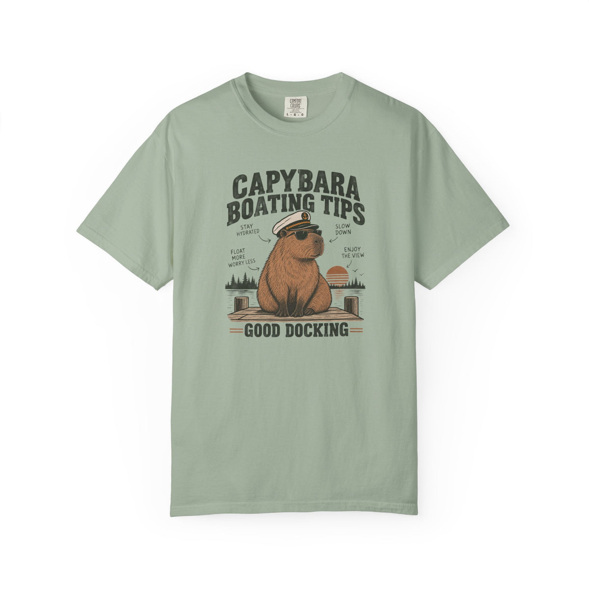 Capybara Boating Tips T-shirt